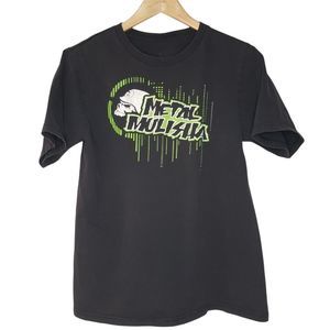 METAL Mulisha Black Neon Green Short Sleeve T-Shirt Medium